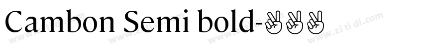 Cambon Semi bold字体转换